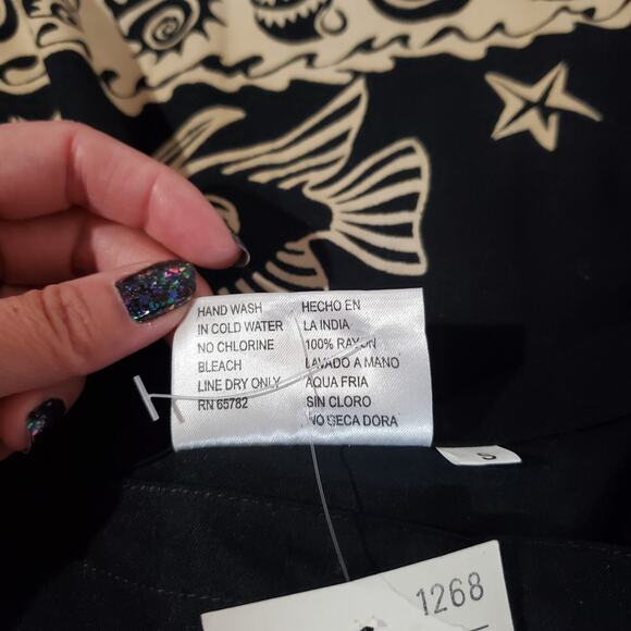 Peppermint Bay NWT Fish Square Neck Sleeveless Maxi Dress Size S Beachy Black - Picture 9 of 10